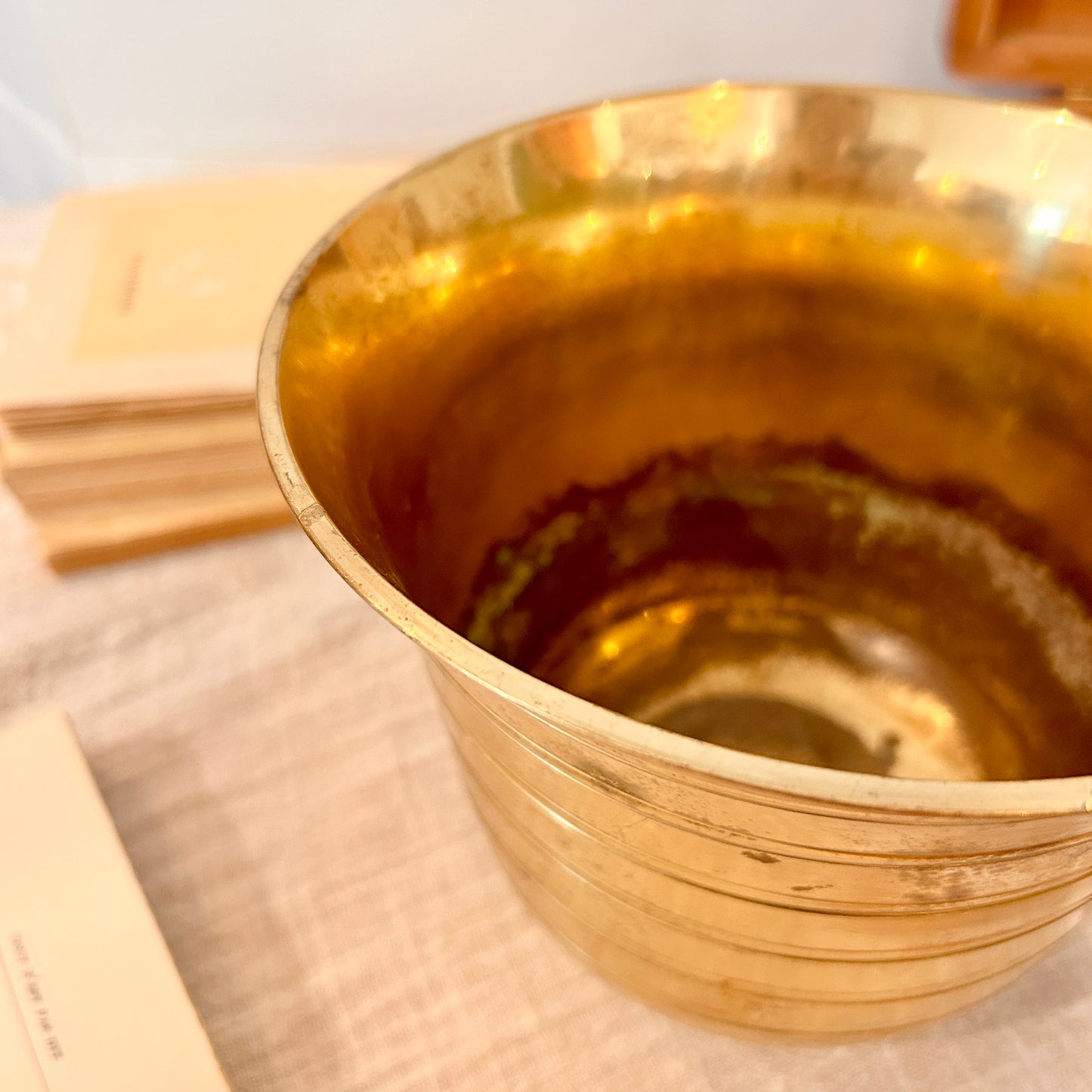 Small brass pot