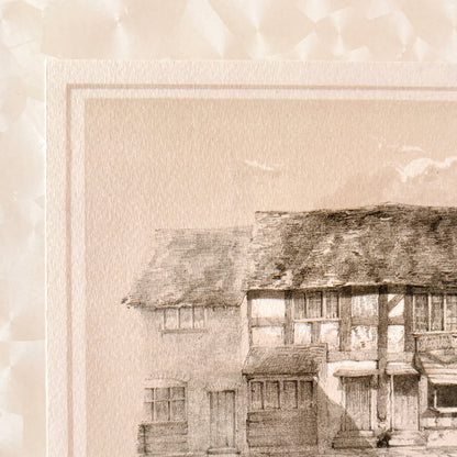 Cadre vintage avec impression sur papier beaux-arts - La maison de Shakespeare
