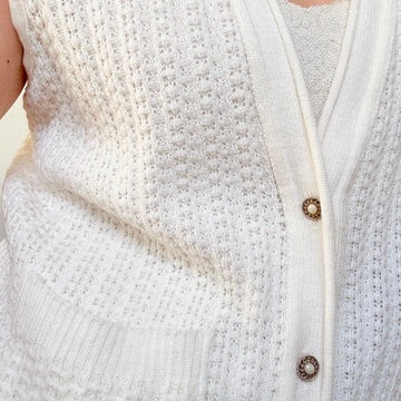 Veste débardeur crème