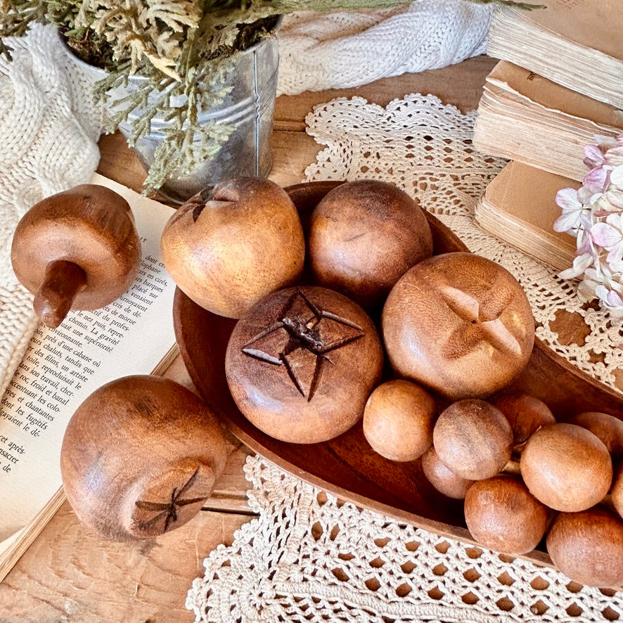 Wooden fruit bowl