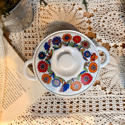 Mini cocotte fleurie - Royal Crown porcelaine