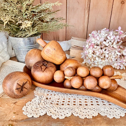 Wooden fruit bowl