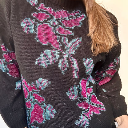 Pixel flower sweater