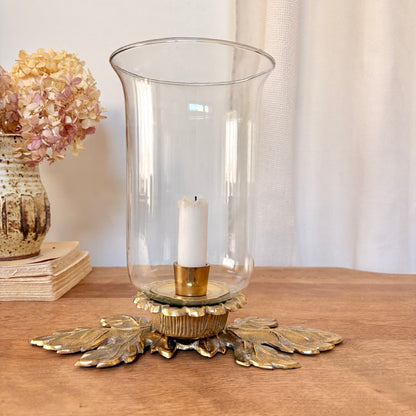 Bougeoir laiton et verre