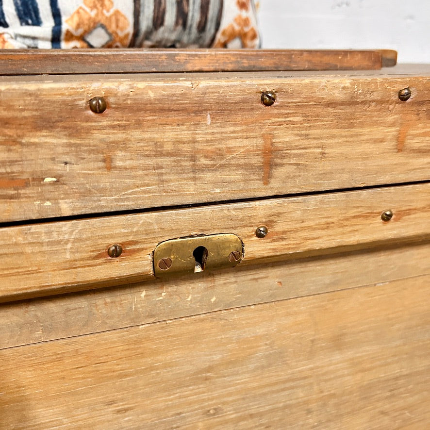 Natural antique chest