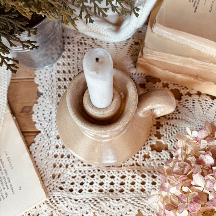 Terracotta candle holder