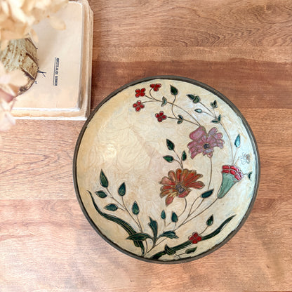 Brass Bowl - Peacocks