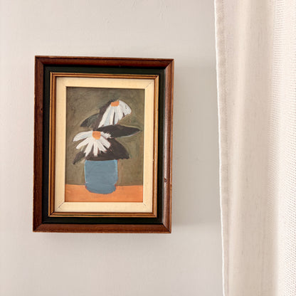 Cadre vintage avec impression sur papier beaux-arts - Les fleurs de Nicolas