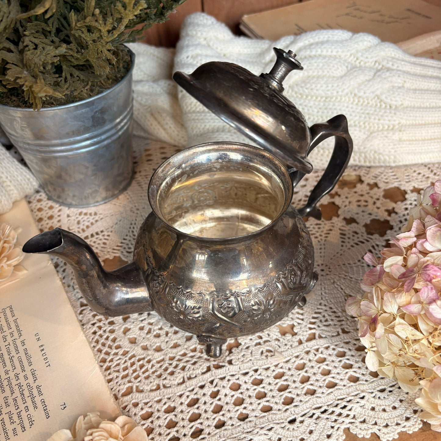 Silver-plated teapot