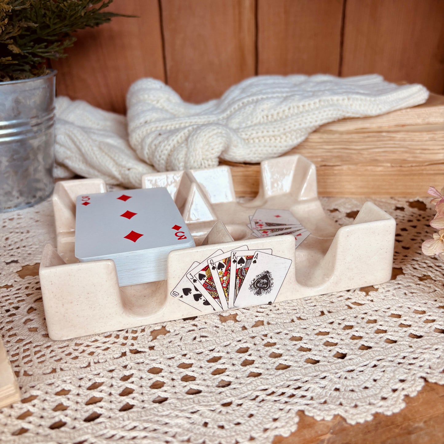 Porte jeux de carte en céramique