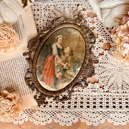 Cadre victorien impression sur soie - La demande