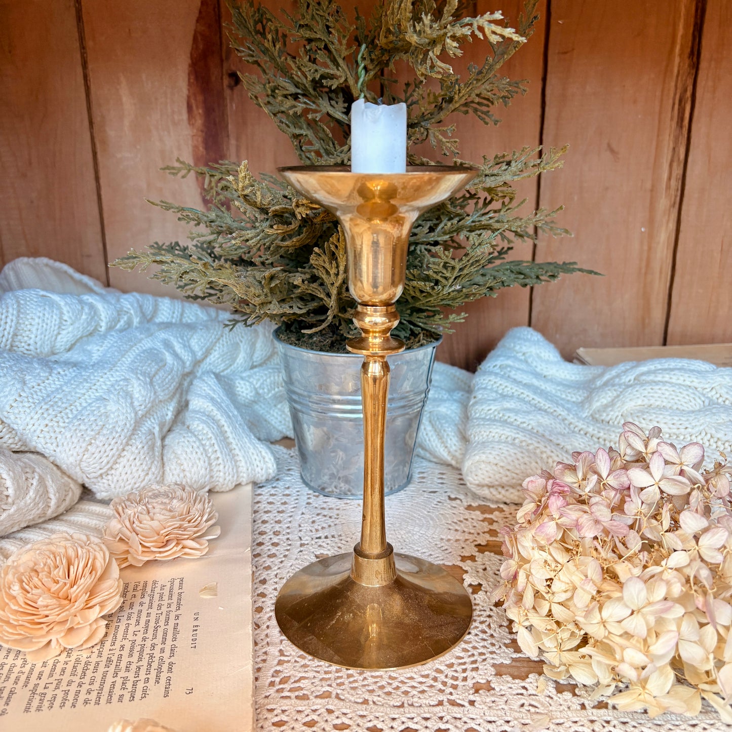 Brass candle holder