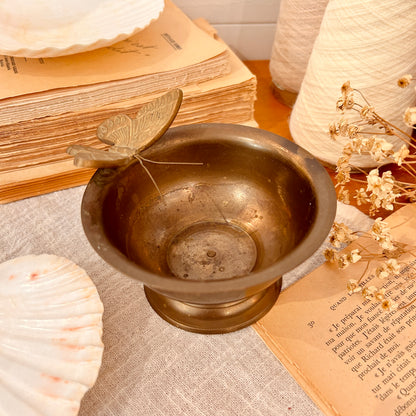 Brass butterfly bowl