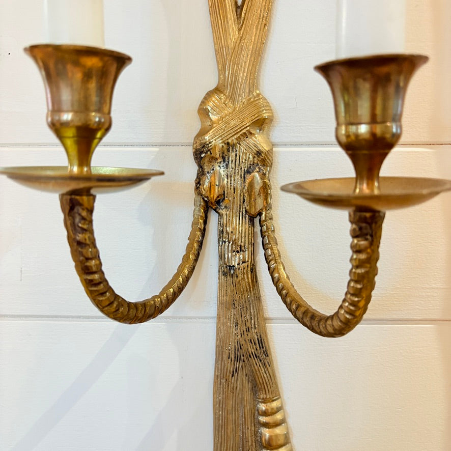 Bougeoir mural en laiton