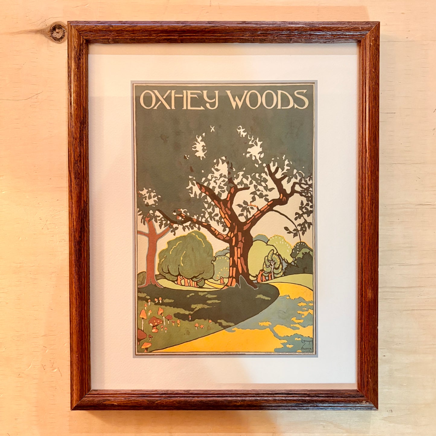 Cadre vintage avec impression sur papier beaux-arts - Les bois