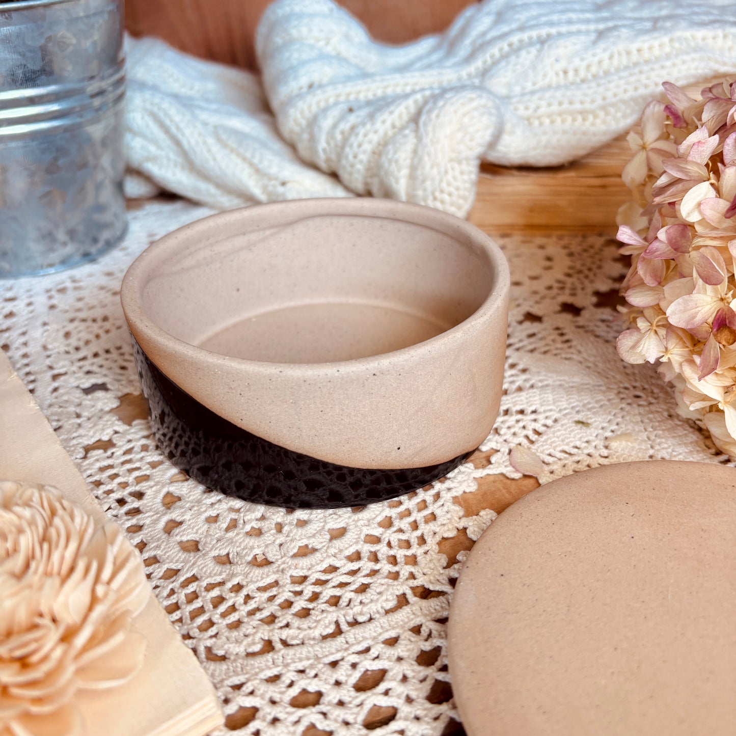 Coffret en céramique bicolore