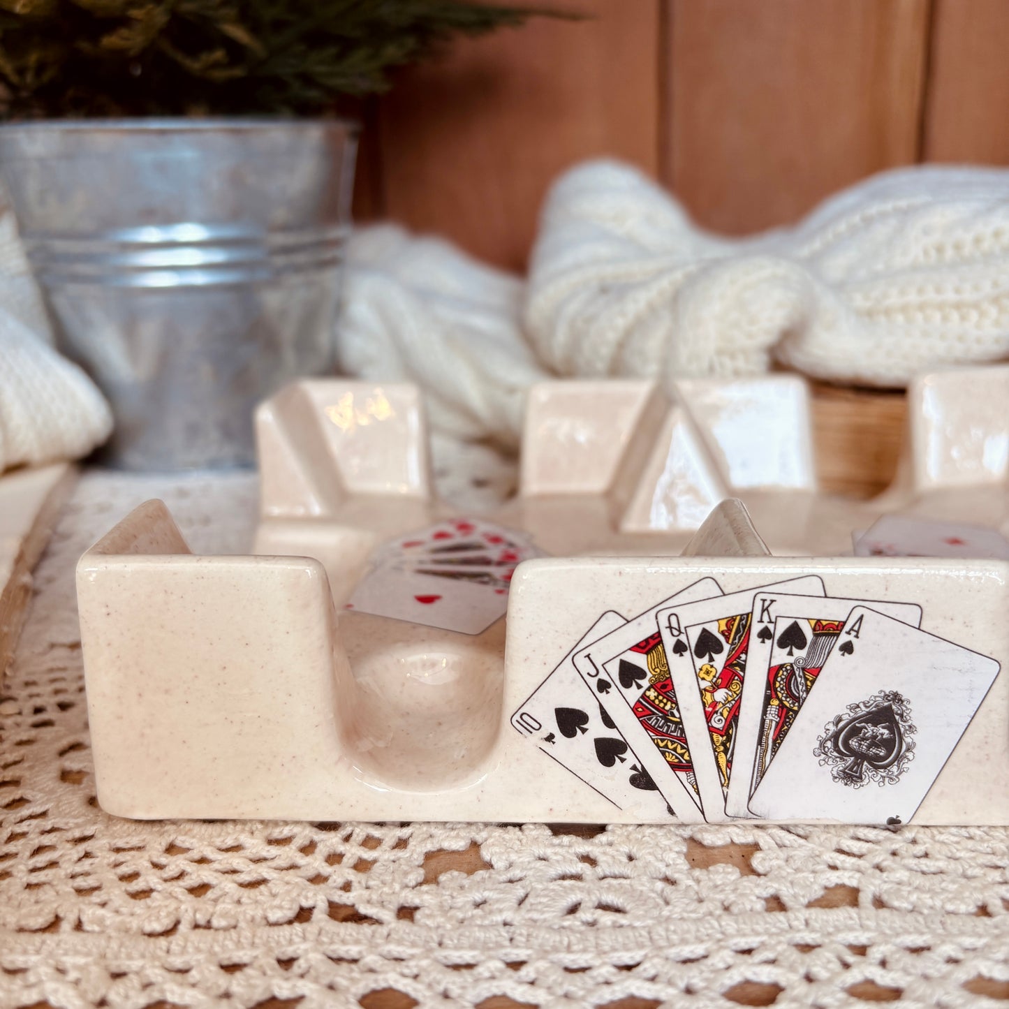 Porte jeux de carte en céramique