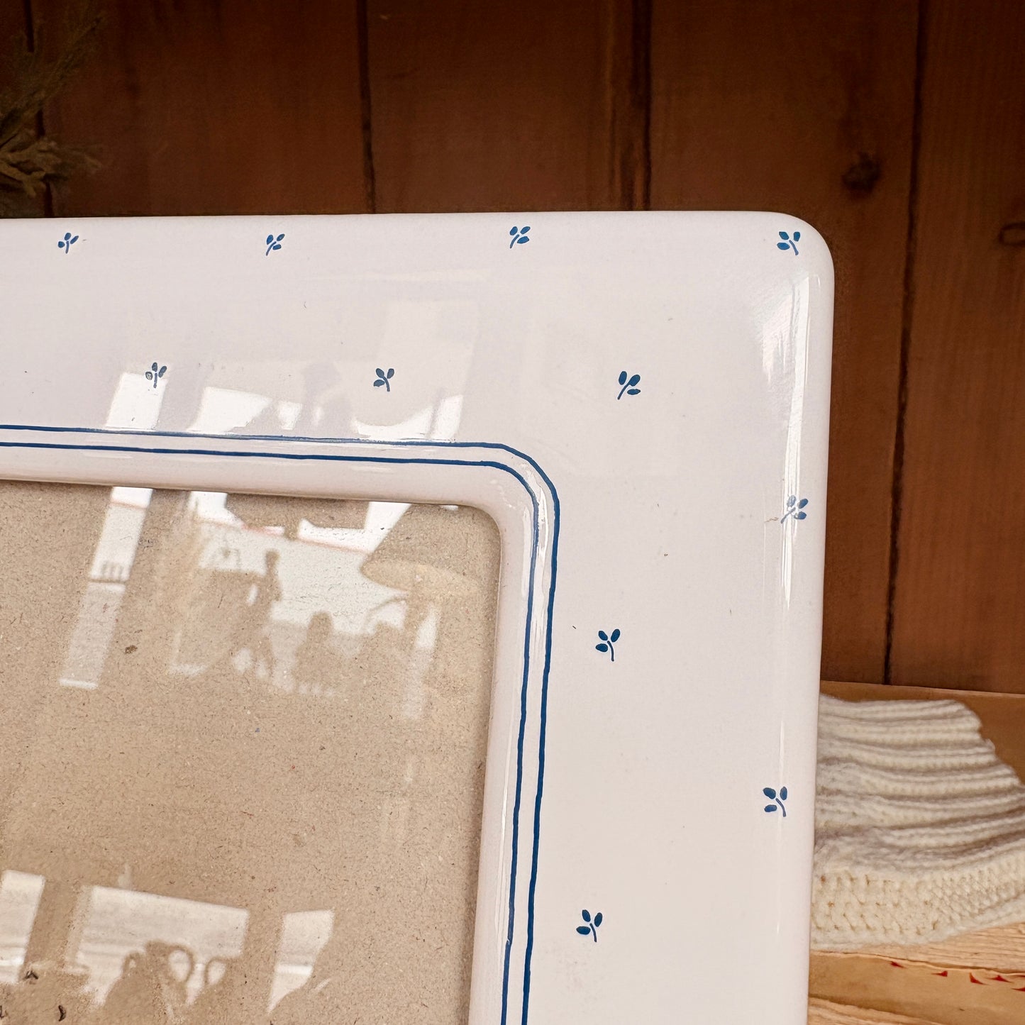 Cadre en porcelaine - 80s