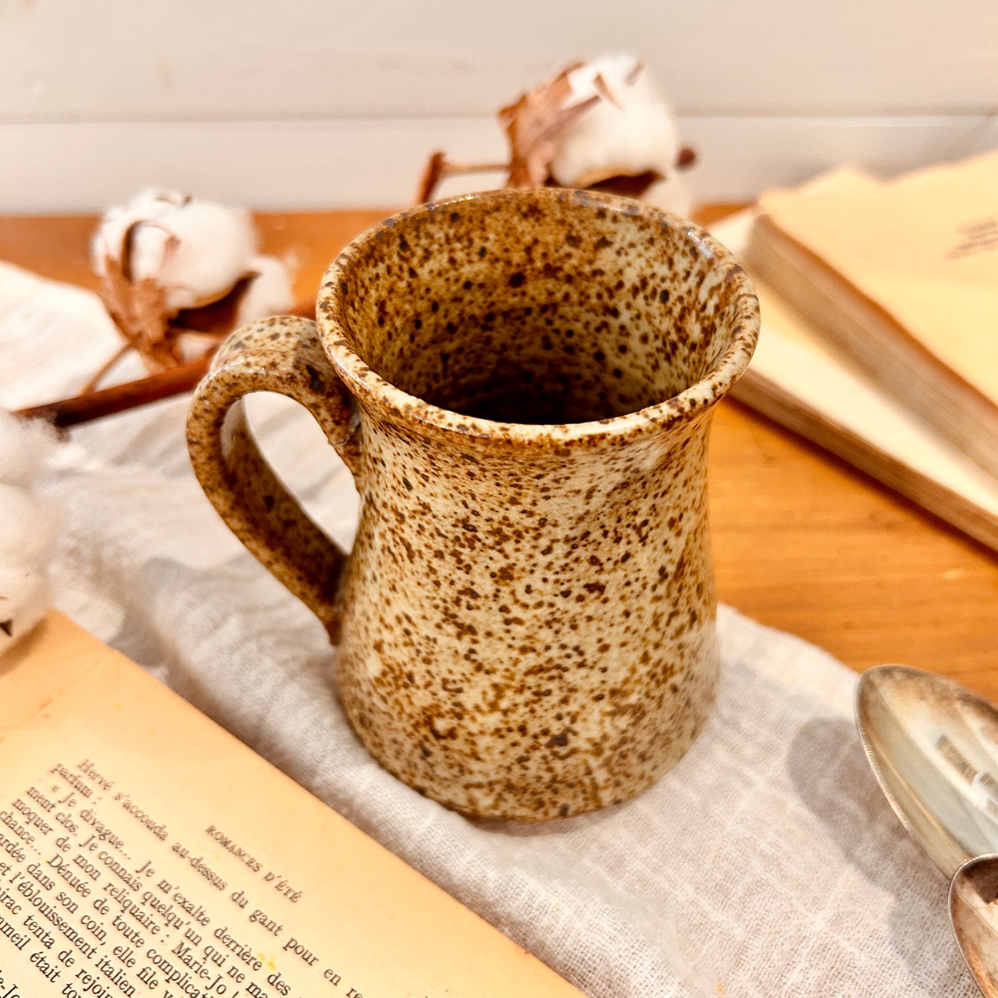 Handmade stoneware mug