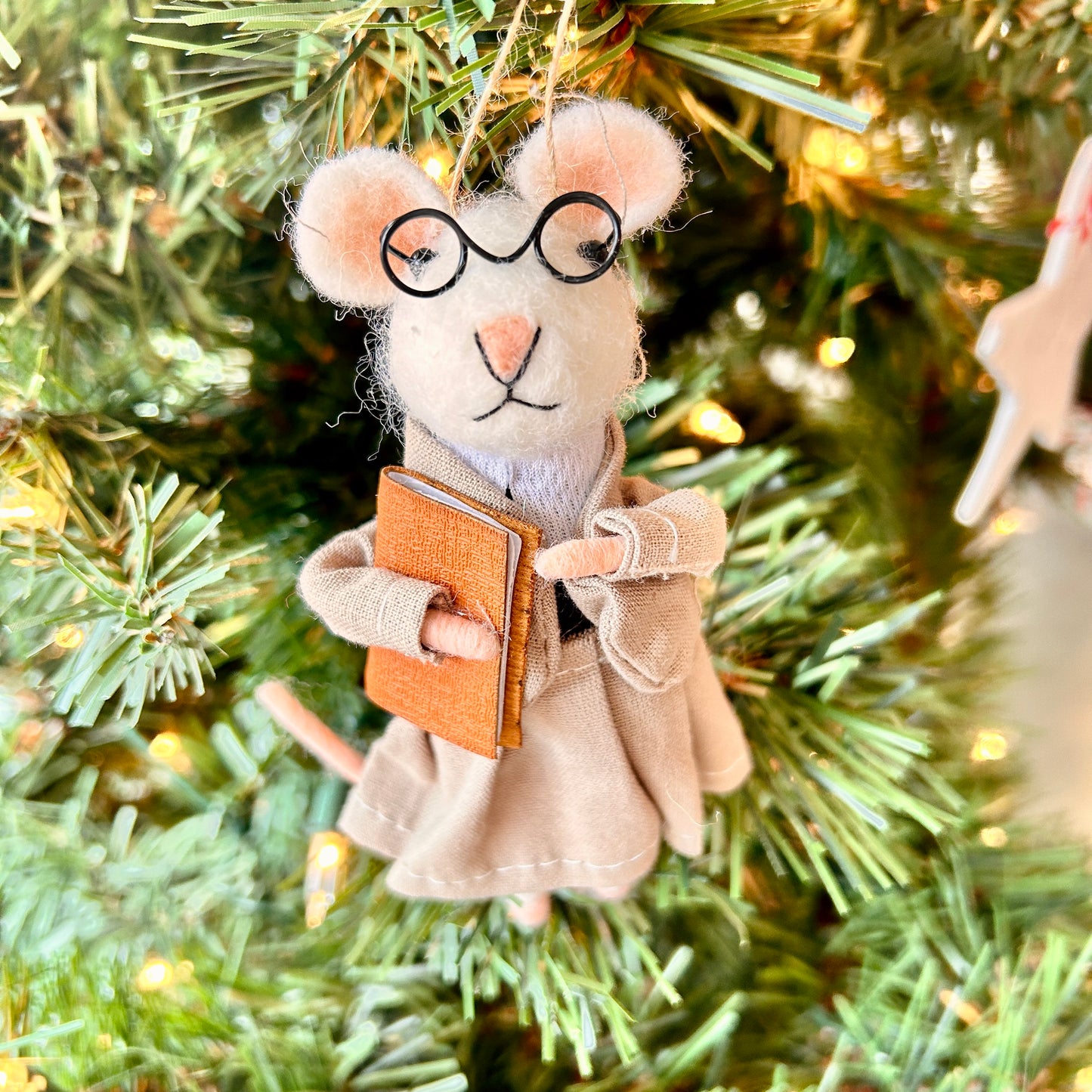 Christmas ornament - Teacher mouse