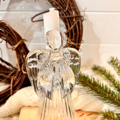 Crystal Candle Holder - Christmas Angel