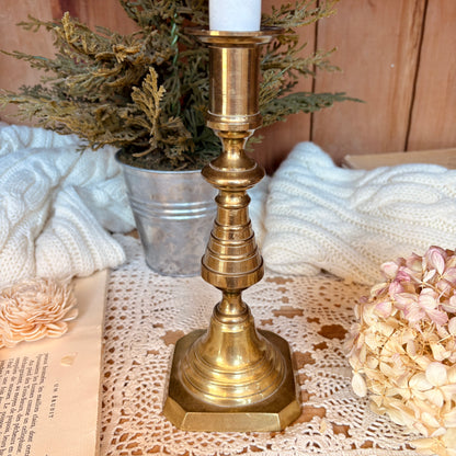 Push-up brass candlestick