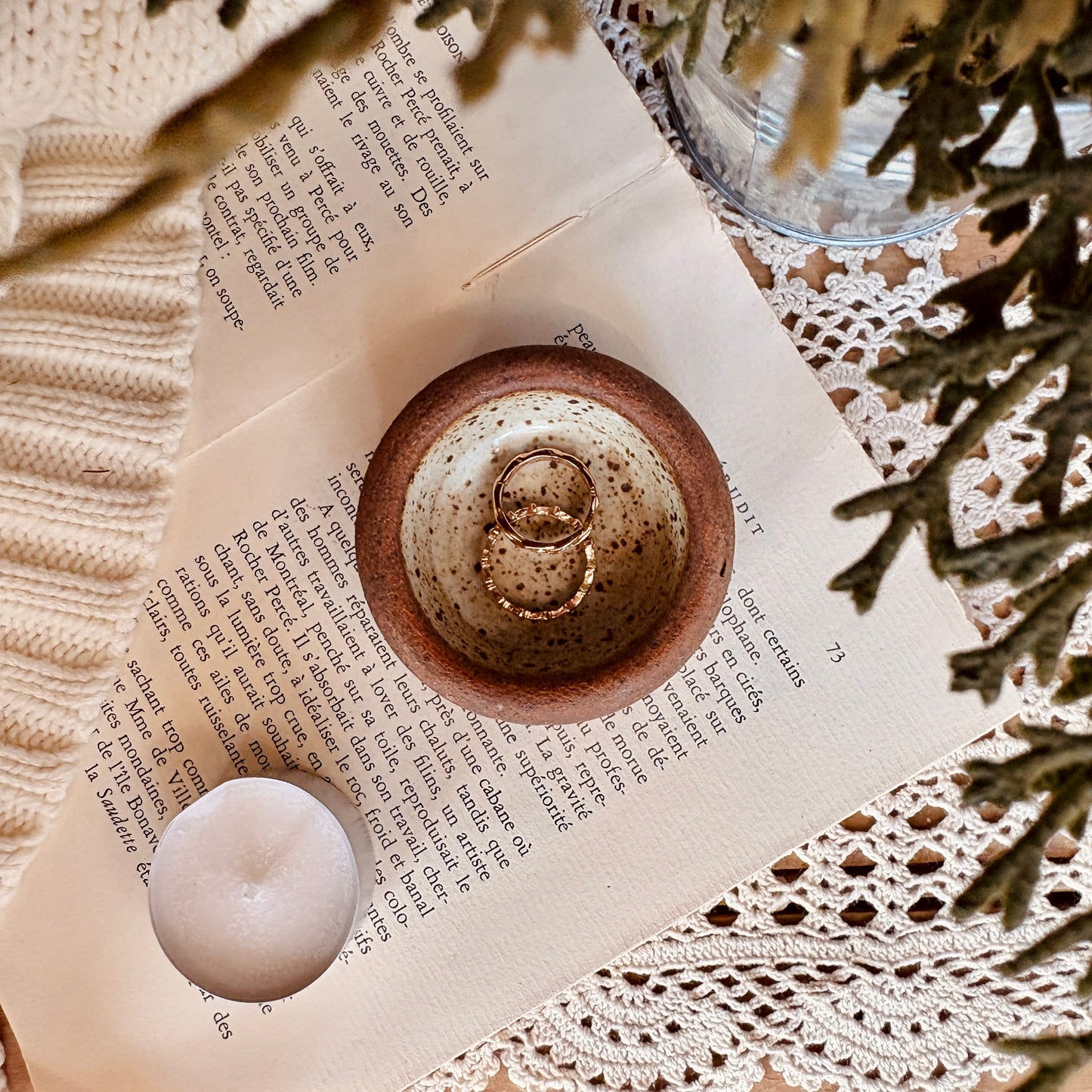 Porte lampion/pot en grès