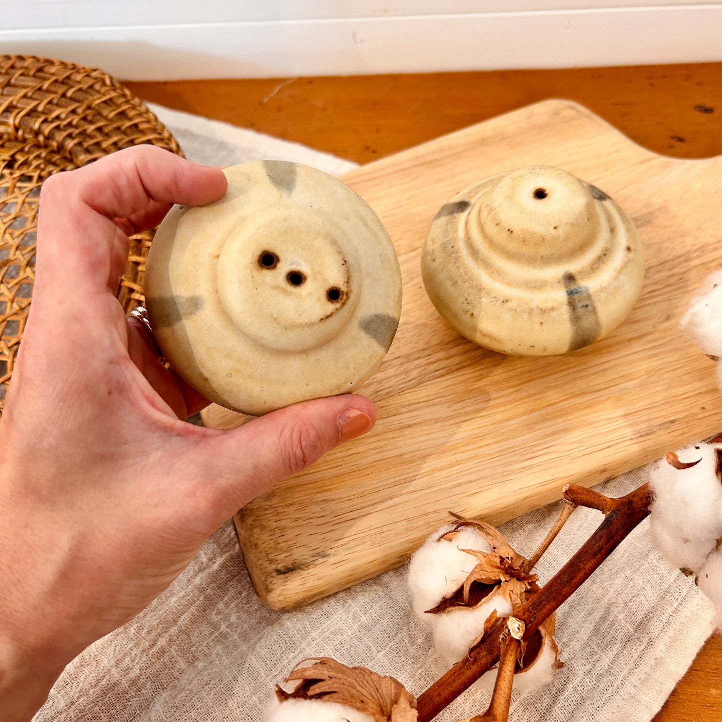 Artisanal salt and pepper shaker