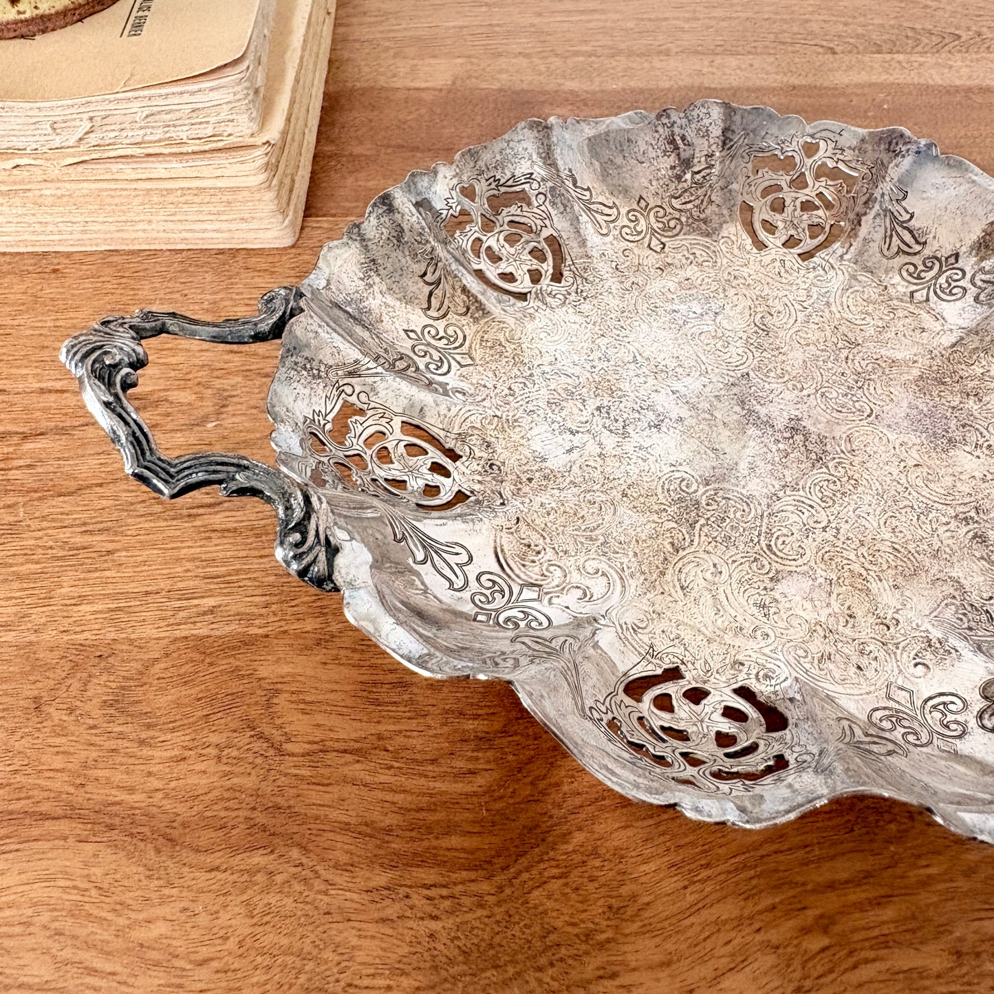 Plateau plaqué argent