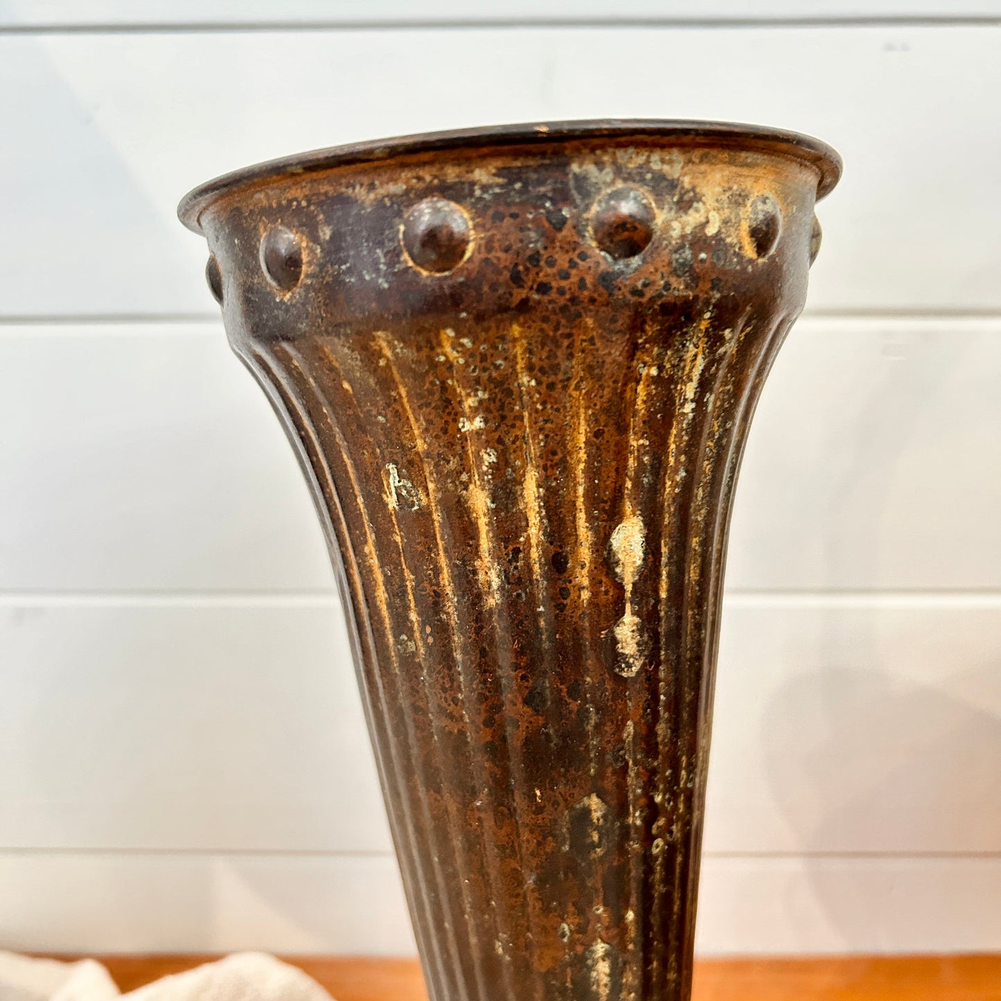 Old metal vase