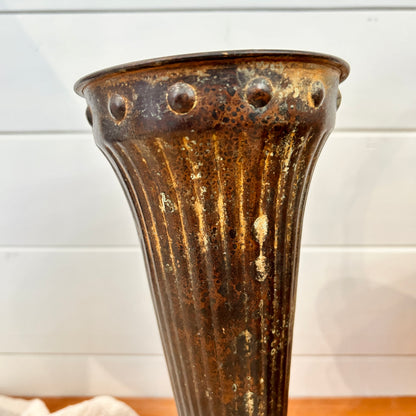 Old metal vase