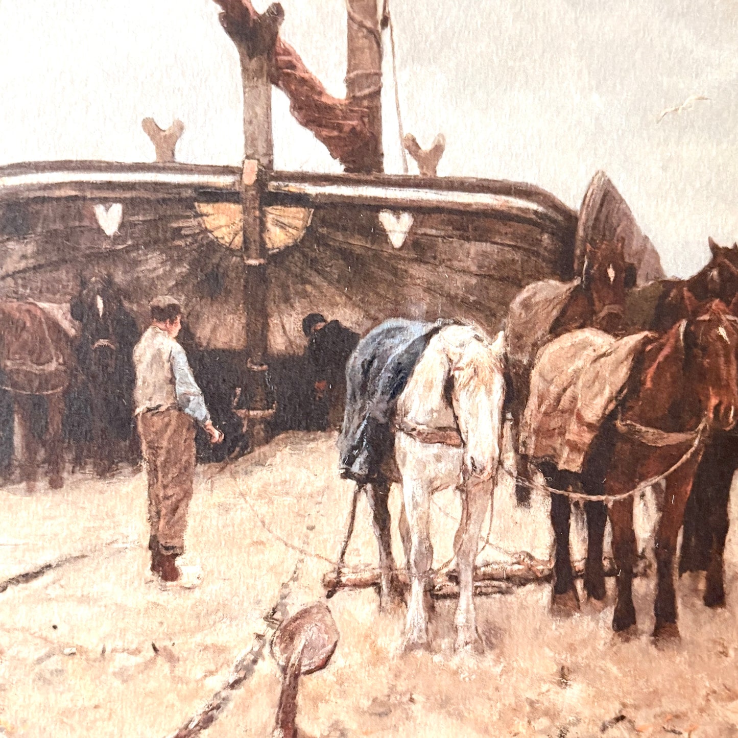Cadre vintage avec impression sur papier beaux-arts - Le chantier naval
