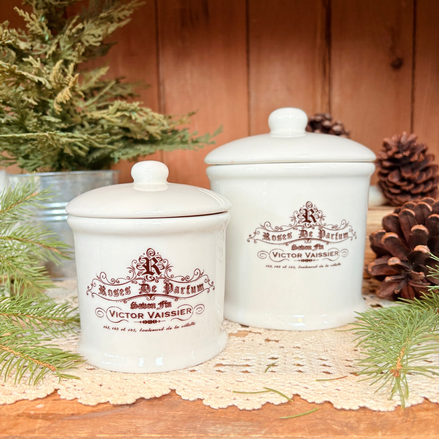 Lavender porcelain pot