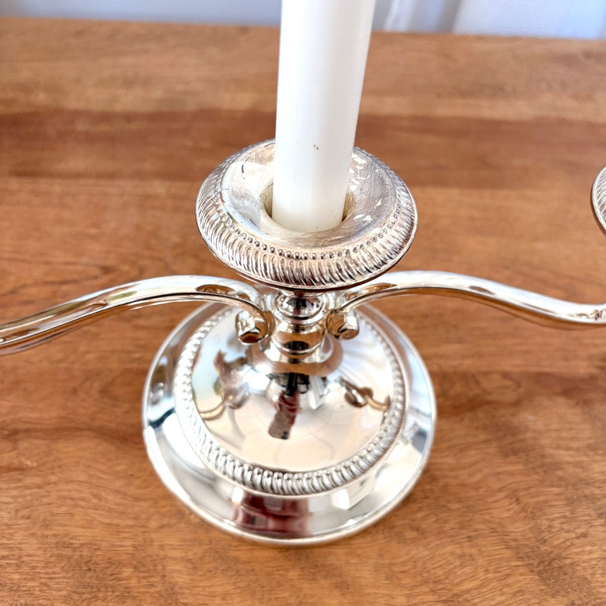 Candélabre plaqué argent
