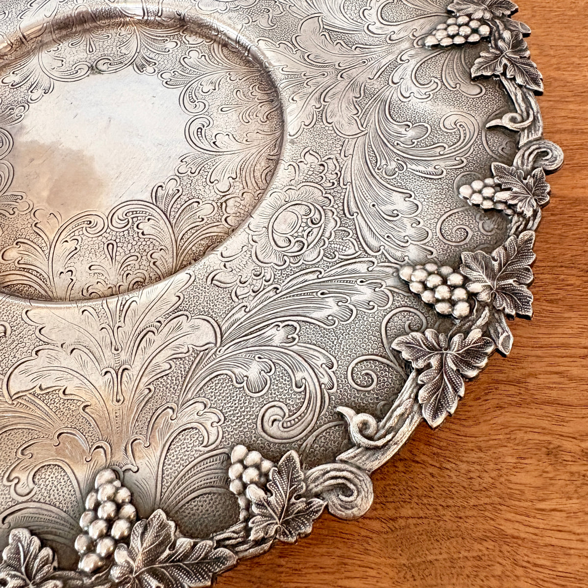 Assiette plaquée argent - Sheffield reproduction