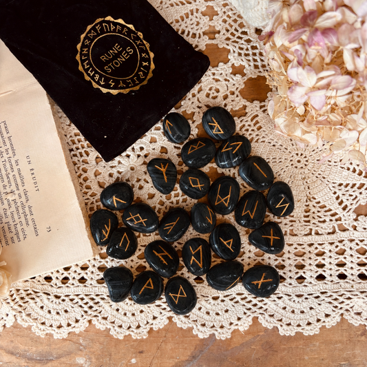 Runes - Agate noire