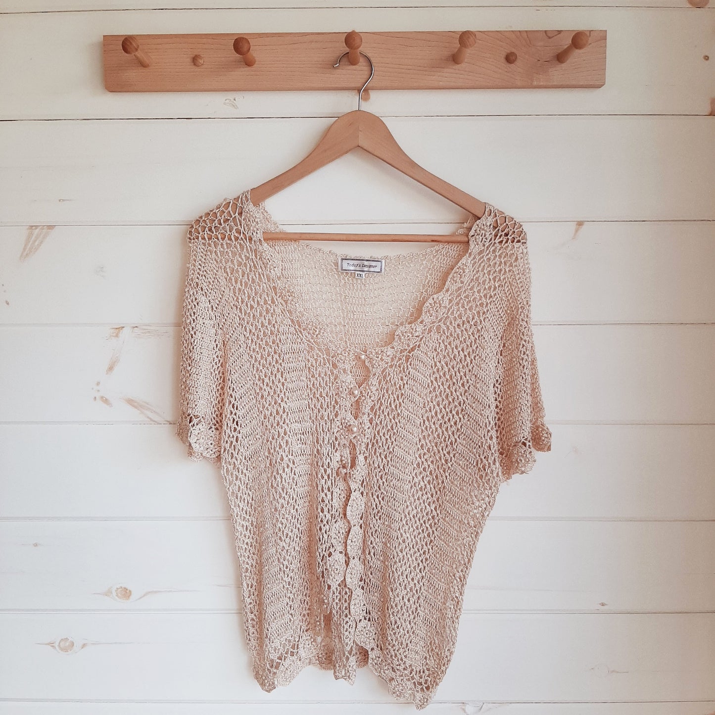Knit and pearl cardigan