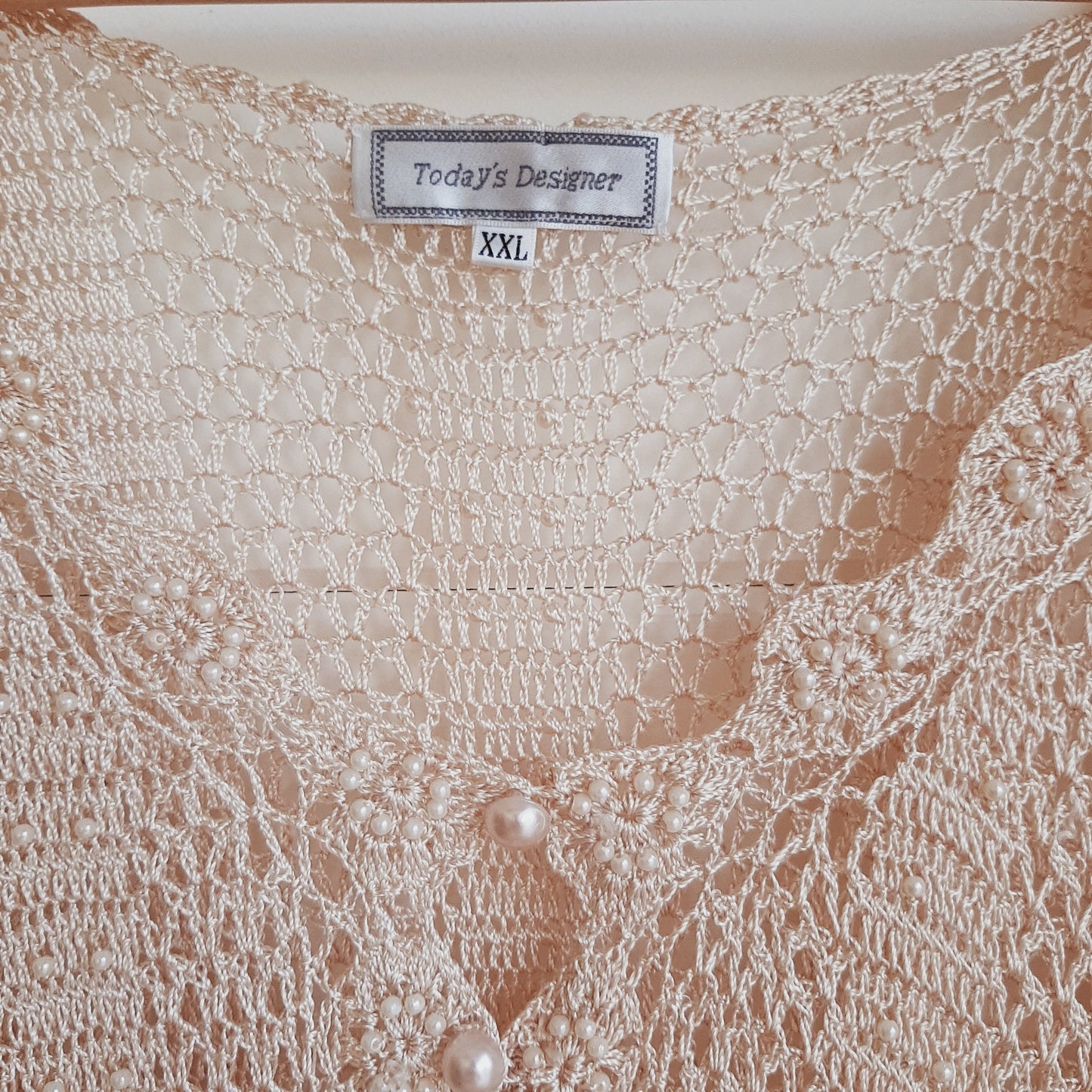 Knit and pearl cardigan