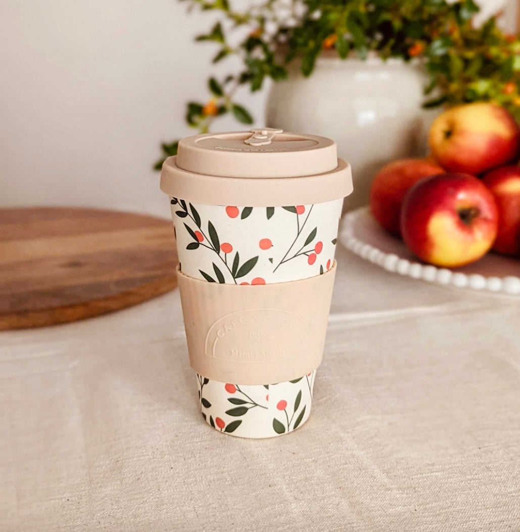 Mimi and August berry reusable mug