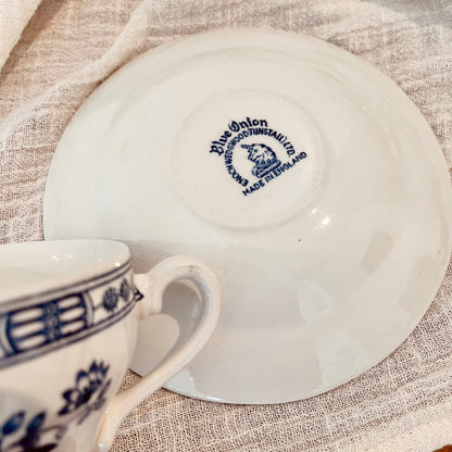 Blue Onion vintage cup and saucer