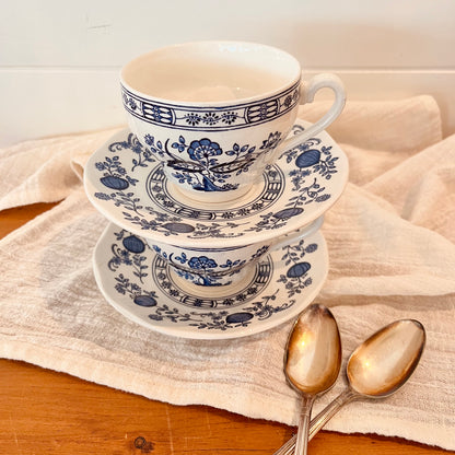 Blue Onion vintage cup and saucer