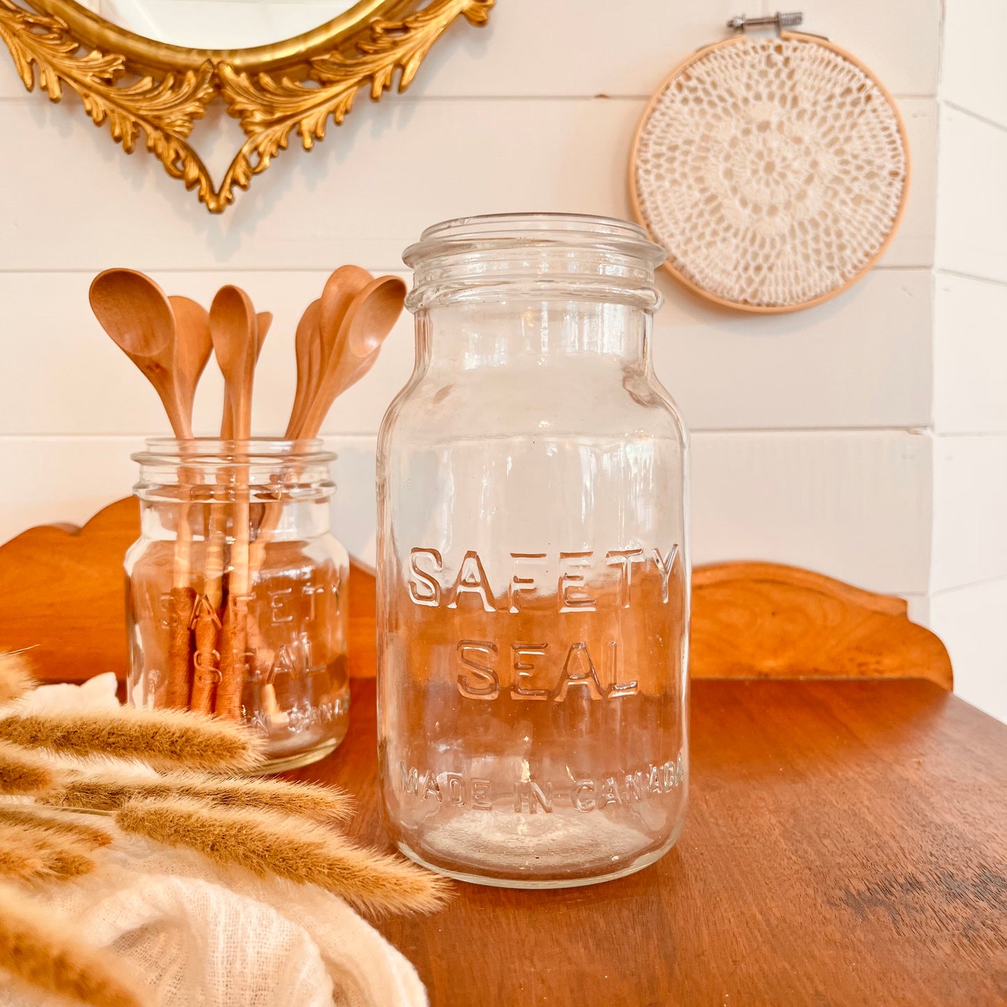 antique glass jar