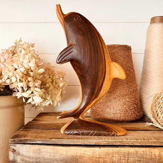 Vintage wooden dolphin