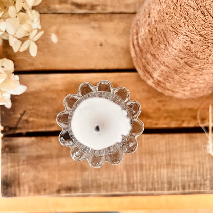 Vintage glass candle