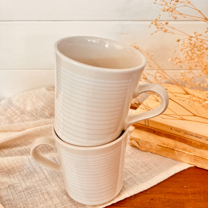 Ivory striped mug