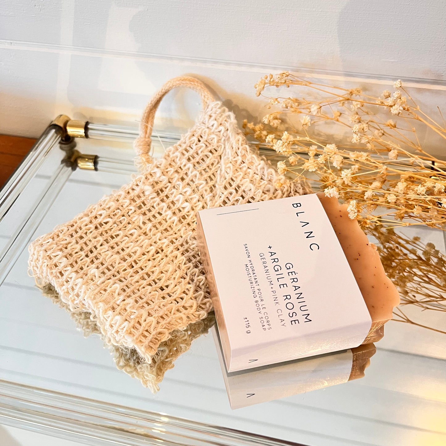 Sisal soap pouch